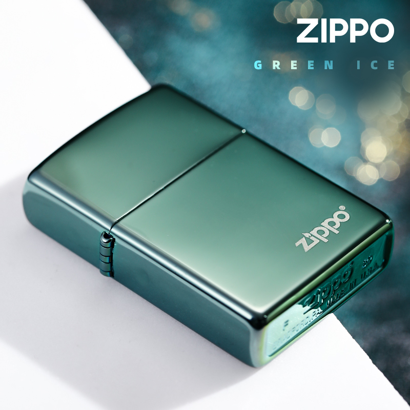 Lighter zippo genuine imported green ice logo dark green ocean 28129ZL American original gift