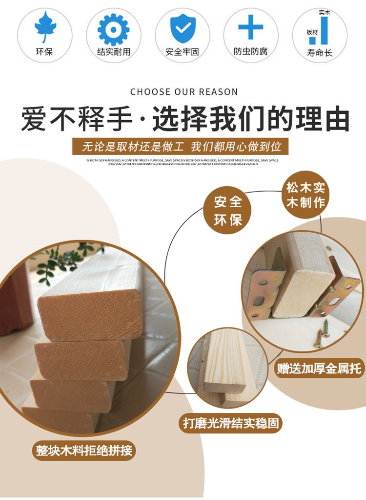 Gỗ phần gỗ Chuangzai 1,8 m 1,5 Pine tấm gỗ vuông giường vật liệu đáy hỗ trợ dầm boong thanh - Giường pallet giường