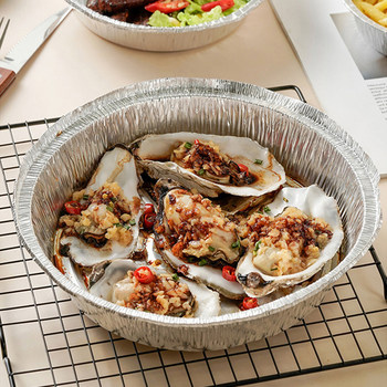 Special Tin Foil Tray for Air Fryer, Household Barbecue Oven Baking Tin Foil Bowl, Food-Grade Round Tin Foil Bowl