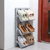 Foldable Standing Shoe Rack for Home Entrance, Simple Shoe Storage Rack, No-Drill Wall-Mounted, Assembleable Slipper Rack