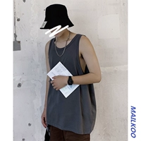 Áo vest cotton 5 màu màu rắn lỏng nam mùa hè phiên bản Hàn Quốc của vest thể thao hoang dã giản dị - Áo vest cotton áo ba lổ