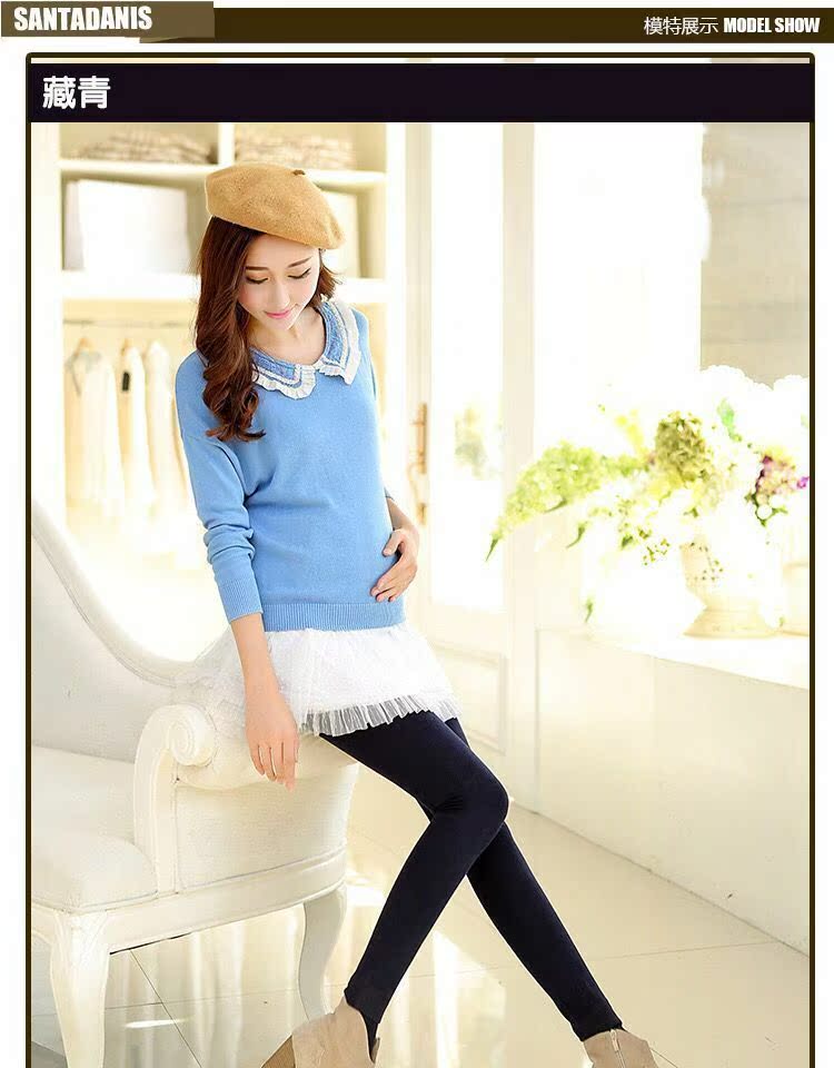 Bà bầu quần legging nâng bụng bà bầu dẫm lên quần quần mùa thu đông cộng với quần nhung dày ấm áp cho mẹ quần legging bầu