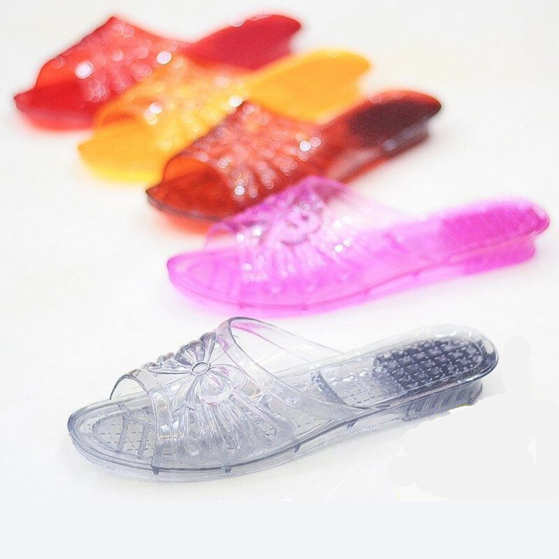 Bathroom Slippers for Women, Jelly Transparent Crystal, Non-Slip Plastic, Home Use, Soft-Soled Sandals for Women, Summer Indoor Use Bathroom Slippers for Women, Jelly Transparent Crystal, Non-Slip Plastic, Home Use, Soft-Soled Sandals for Women, Summer Indoor Use