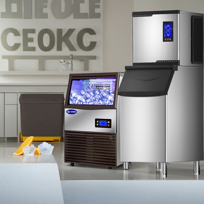 Guangshen Ice Machine for Commercial Use in Milk Tea Shops, Large Capacity 350 Pounds, Fully Automatic Cube Ice Maker Guangshen Ice Machine for Commercial Use in Milk Tea Shops, Large Capacity 350 Pounds, Fully Automatic Cube Ice Maker
