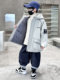 Boys' fleece jacket autumn and winter 2025 new style medium and large children's quilted thickened windbreaker children's wear winter parka