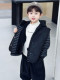 Boys suit autumn and winter 2025 new style baby plus velvet clothes children's quilted vest and pants three-piece set