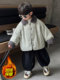Boys' Fleece-Lined Jacket Autumn and Winter 2025 New Stylish Thickened Jacket for Boys Children's Padded Denim Top