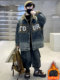 Boys' Winter Clothing Set 2025 New Style Boys' Padded Thickened Denim Jacket for Older Children Autumn and Winter Children's Clothing Trendy