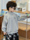 Boys' Spring and Autumn Sweatshirt 2025 New Style Boys' Autumn Casual Long-Sleeve Top Stylish Base Shirt Children's Trendy Clothing