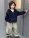 Boys' Fleece-Lined Jacket Autumn/Winter 2025 New Thick Cotton Coat Children's Winter Jacket Trendy Street Style