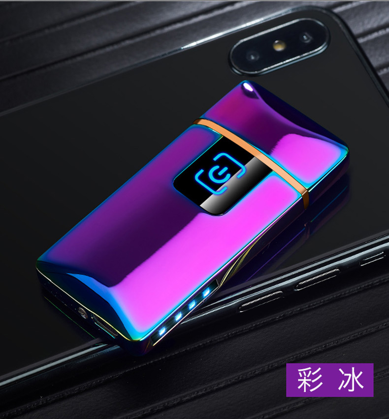 2019 mới mạng cảm ứng vân tay màu đỏ sạc nhẹ cá nhân tùy chỉnh usb điện tử thuốc lá nhẹ hơn để gửi bạn trai thủy triều - Bật lửa quẹt dupont