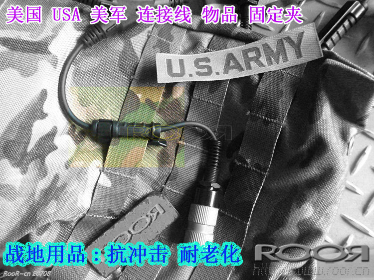 AMERICAN USA original military standard walkie-talkie headset microphone cable clip item clip fixing clip