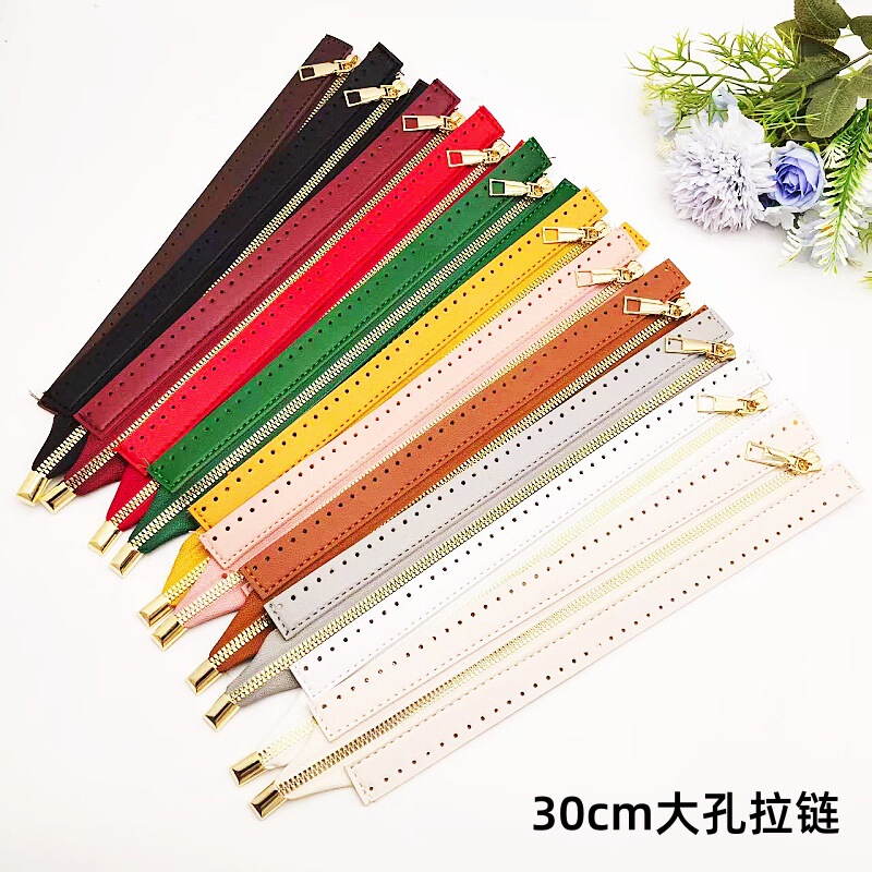 30cm Large Hole Zipper Closed-End Zipper Resin Zipper DIY Handmade Bag Accessories Luggage Rivet Accessories Zipper