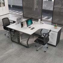 Desk Sub Office Desk Brief Modern 4 People Position Staff Position Screen Computer Staffs Table and chairs Composition
