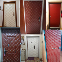 European soft bag Security door material bag door Leather soft bag with sponge thickened door pu soft bag soundproof self-adhesive
