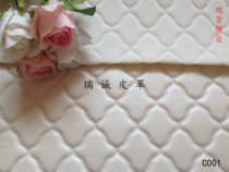 Embroidery bag door soft bag leather fabric with sponge anti-collision bedside background wall pu high-end RV interior soft bag leather