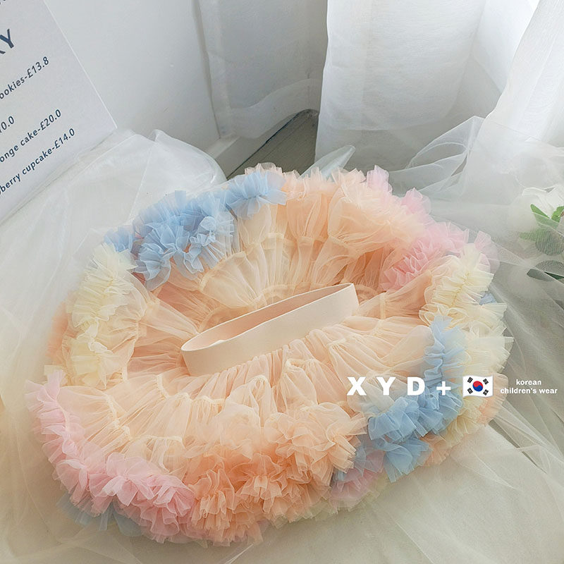 South Korean Children's Wears Girl Half Dress Summer Ice Cream Tutu Skirt New Cake Dress