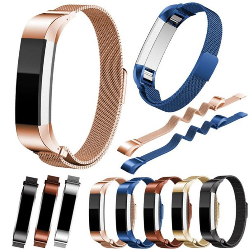 Suitable for Ftbit Alta Milanese Strap Fitbit Alta Hr Alta Smart Bracelet Replacement Strap Metal Stainless Steel Wrist Fitbit Hr Men's and Women's Watch Strap
