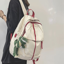 Extremely minimalist 100 hitch new large capacity bag female college student Japan-ROK high school student Mori department double shoulder bag female casual backpack