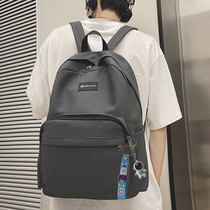 Fashion Tide Card Double Shoulder Bag Mens Large Capacity Brief Female High School College Student Backpack 100 Hitch School Bag Junior High School Student Japan
