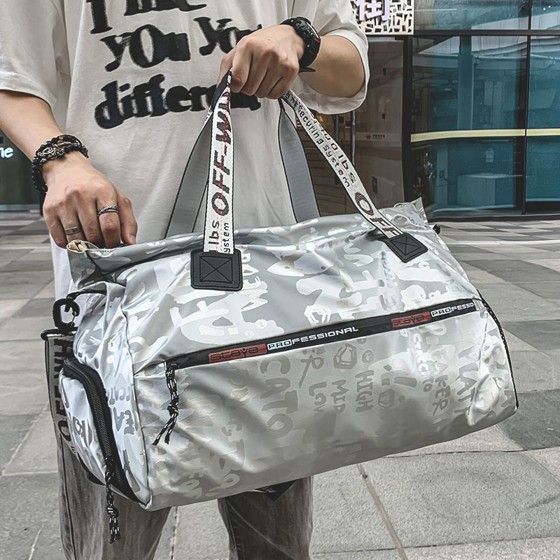 Large Capacity Travel Bag Woman Short Hand Luggage Bag For Business Trip Portable Bag Fitness Bag Men Dry Wet Separation Sports Bag