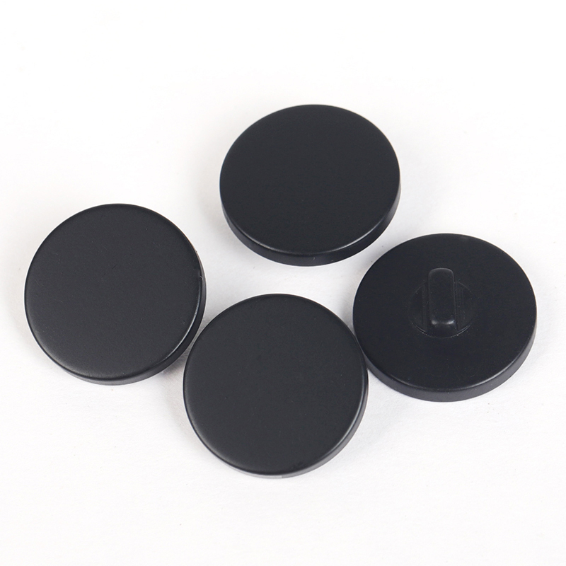 Resin Buttons, Round Woolen Coat, Trench Coat, Cotton Coat Buttons, Matte Flat Frosted Shirt Black Buttons