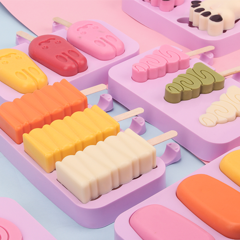 Ice Cream Mold Household Food Grade Silicone Gel Made of Ice Cream Ice Cream Ice Cream Ice Ice Cream Ice Cream-type Frozen Ice Cubes