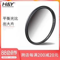 HY Medium gray Gradient mirror GND 67 72 82mm 77mm Gradient gray mirror Gradient mirror Soft gradient gray mirror