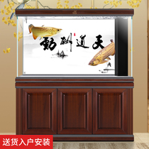 Dishun ultra-white fish tank Living room large aquarium High-end solid wood Arowana tank free-change underwater filter ds fish tank