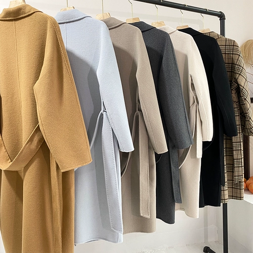 Двусторонное шерстяное демисезонное шерстяное пальто, куртка