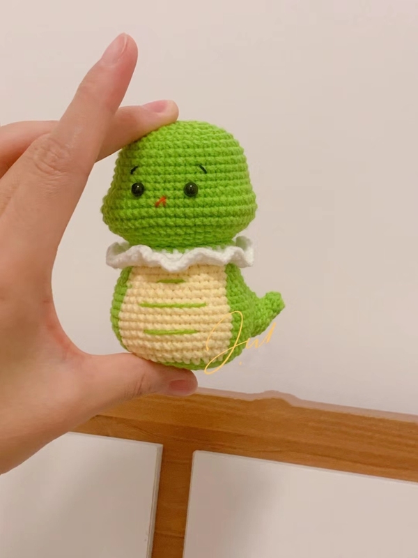 Woolen Hand-Knitted Year of the Snake Small Pendant New Year Gift Twelve Zodiac Snake Crochet Finished Product Keychain Doll