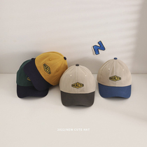 Childrens hat tide Collared Letter Embroidered Boy Duck Tongue Cap Brief about 100 hitch Han version of the new childrens baseball cap