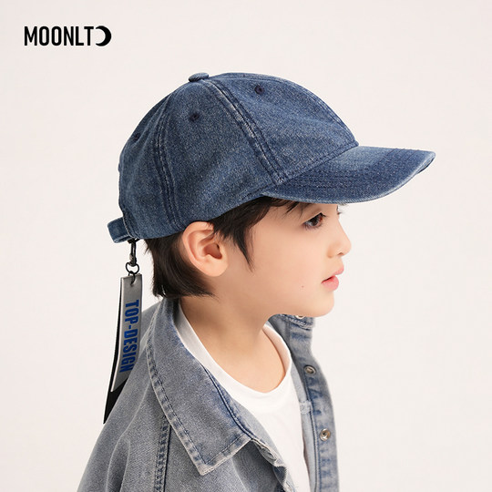 Cowboy children's baseball cap spring, autumn and summer boys and girls baby hat sun protection large brim peaked hat trend hip-hop