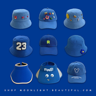 Klein Blue Spring and Summer Cotton Children's Baseball Cap for Boys and Girls, Baby Sunshade and Sun Protection Fisherman's Visor Hat