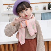 Winter Korean version of the new star children's scarf fashion Joker students warm padded wool love baby scarf