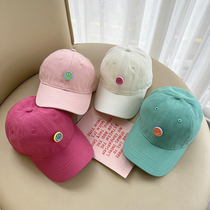 Smiley Face Badge Spring Summer Cotton Children Baseball Cap Casual Tide Duck Tongue Cap Male Girl Baby Sun Sunscreen Hat