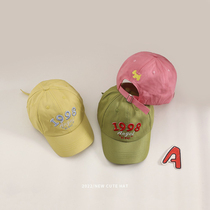 Tide Children Hat Solid Letter Embroidered Male Girl Duck Tongue Cap Bump Color Adjustable Shading Child Baseball Cap