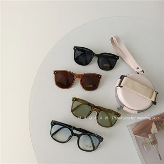 Free Storage Box~Korean Foldableable Kidsren's Summer Sunglasses, Baby Simple Glasses, Stylish Square Frame Sunglasses