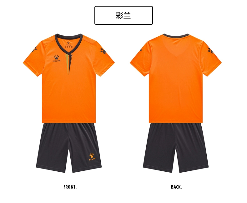 Kelme karme quần áo bóng đá trẻ em phù hợp với nam giới và phụ nữ thi đấu tay áo ngắn đồng phục đội tùy chỉnh áo trai - Bóng đá