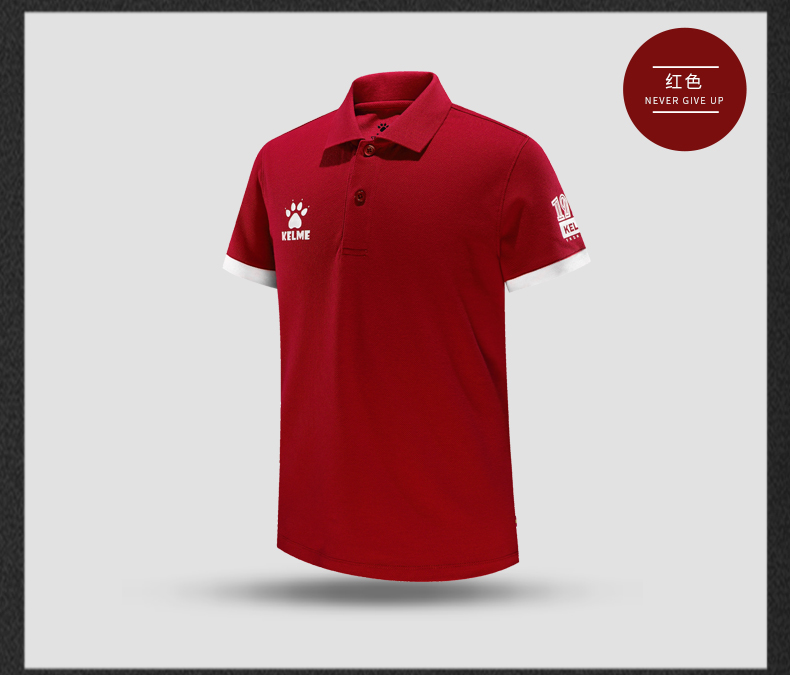 Kelme Calme trẻ em của thể thao tops nhanh khô thoáng khí Polo shirt đào tạo bóng đá chạy t-shirt trai mùa hè ao polo nam