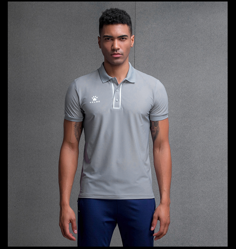 KELME Kalmei Mùa hè mới thể thao Áo sơ mi cộc tay ngắn Áo thun kinh doanh bình thường ngọn nam ve áo màu rắn polo áo