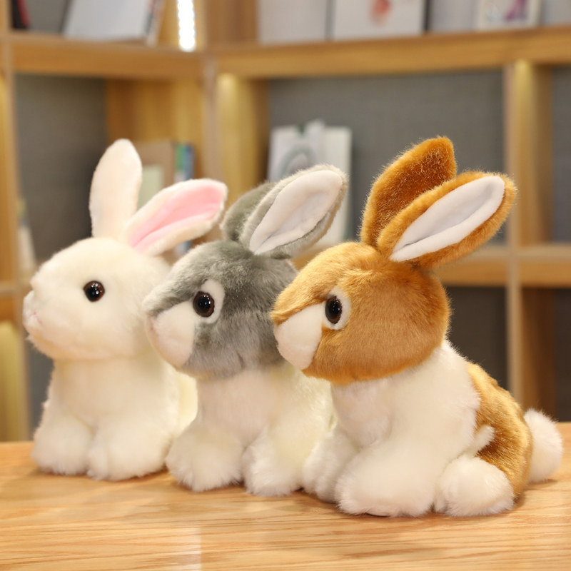 Simulation rabbit plush toy Korea cute rabbit doll white rabbit doll girl heart doll trumpet girl