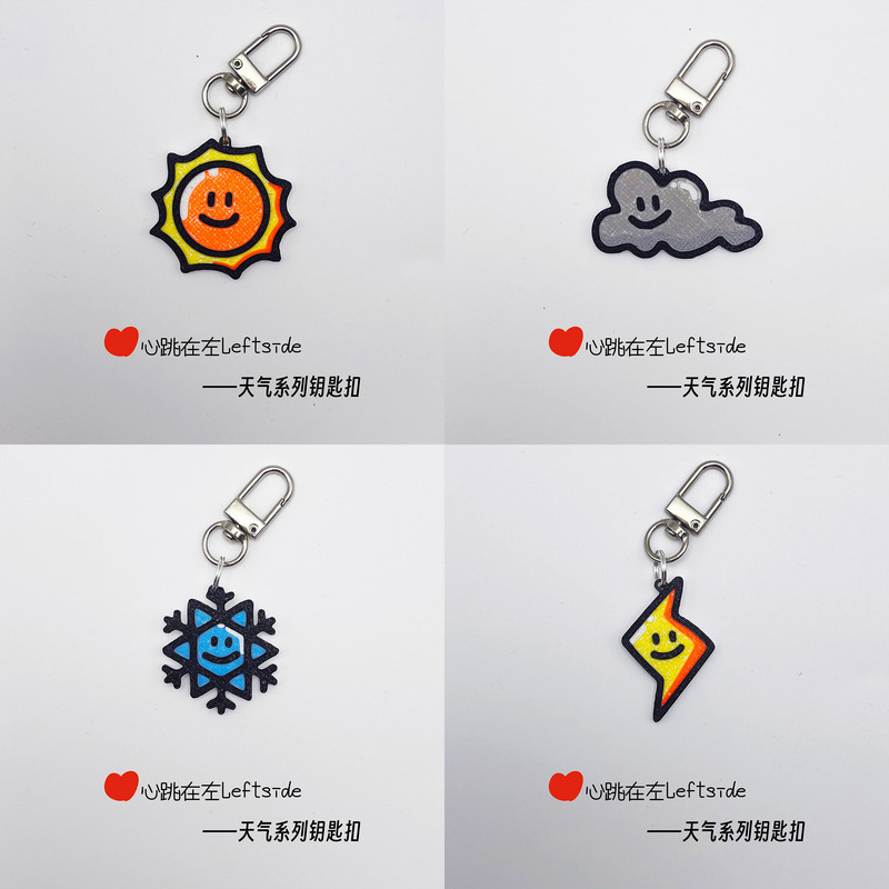 Original Weather School Bag Pendant Emotional Stability ins Healing Mini Couple Pendant Cute Keychain