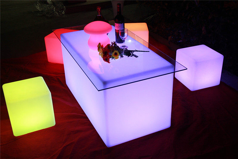 Led ánh sáng phân ánh sáng đồ nội thất thanh khối thanh ktv bàn cà phê rượu vang bàn vuông ánh sáng đầy màu sắc - Giải trí / Bar / KTV