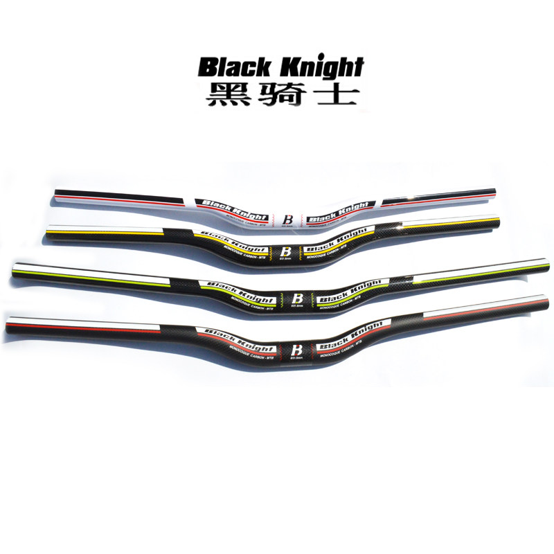 Black rider full carbon fiber handlebar mountain bike straight to the cross to cross the 31 8mm ultra-light extra-long 740mm-Taobao