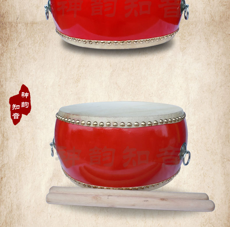 Thần Vận đồng hành 8 inch da trống trống phẳng đỏ trống gỗ nhỏ nhà thờ trống ba câu bán dụng cụ - Nhạc cụ dân tộc ocarina