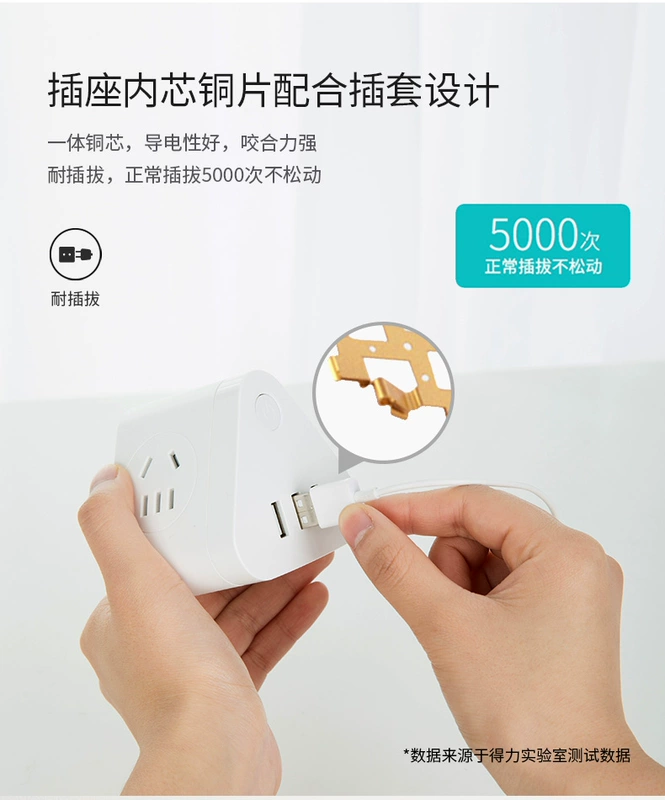 Deli USB Wireless Socket Converter PLUP MULTI -Hàm Sạc nhanh Two -in -porous Wireless Plug máy photocopy văn phòng tủ hồ sơ gỗ mdf