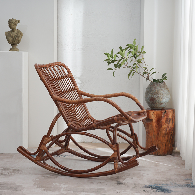 Akie rocking chair household sofa chair rocking chair rocking chair vine chair chair canteen chair lounge chair
