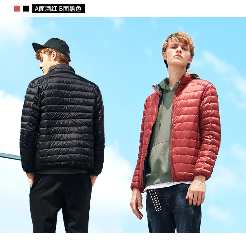 Tudor Men xuống cổ áo khoác ngắn phần mỏng áo ấm ấm - Thể thao xuống áo khoác áo phao adidas nữ