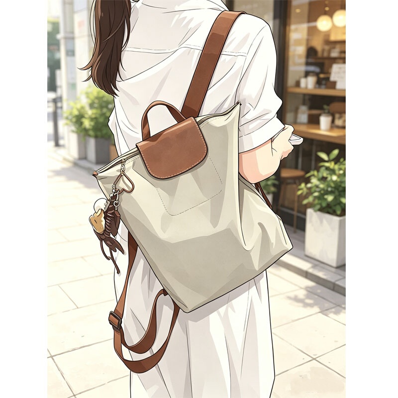 New Nylon Backpack Travel Backpack Handbag Foldable Old Style School Bag Classic Black Large Computer Bag for Women